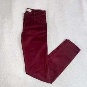 Abercrombie & Fitch Maroon Skinny Jeans